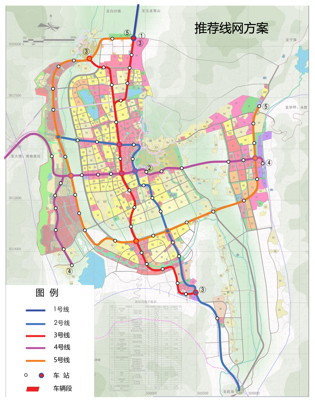 丽江市城市轨道交通线网规划