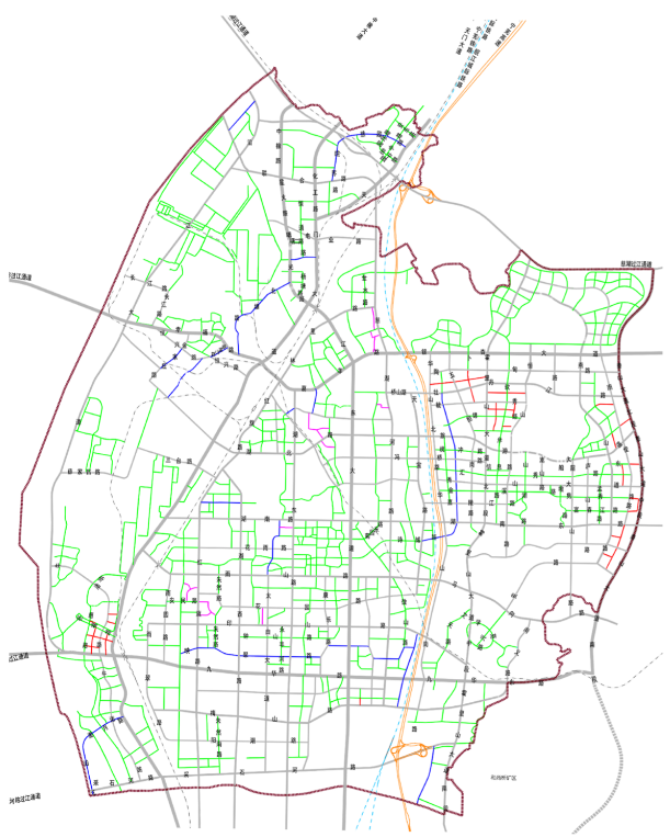 马鞍山市中心城区支路网规划